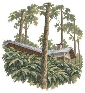 Estate cabin illustration