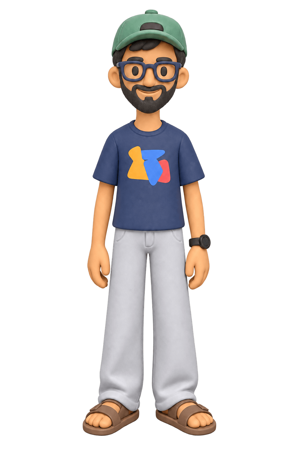 Fairooz wearing his cap and glasses