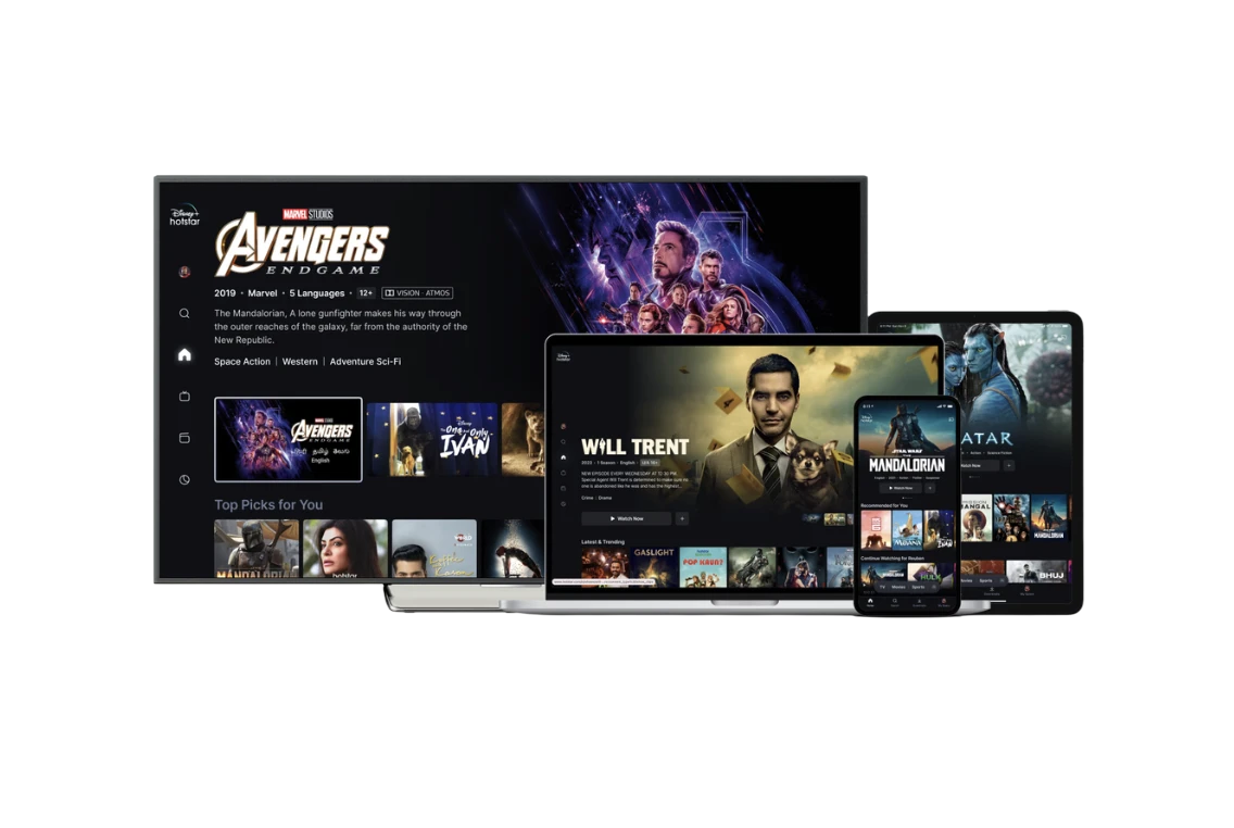 Disney+ Hotstar across television, laptop, tablet, and phone
